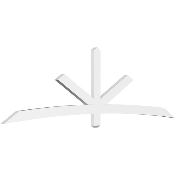Ekena Millwork Alberta Architectural Grade PVC Gable Bracket, 108"W x 31 1/2"H x 2"D x 4"F, 7/12 Pitch GBP108X32X0204ALB00 - main